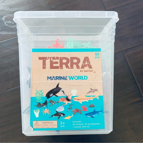 Terra by Battat Marine World Sea Life Set Toy Animal Figures Playset, 35 pieces - Picture 2 of 11